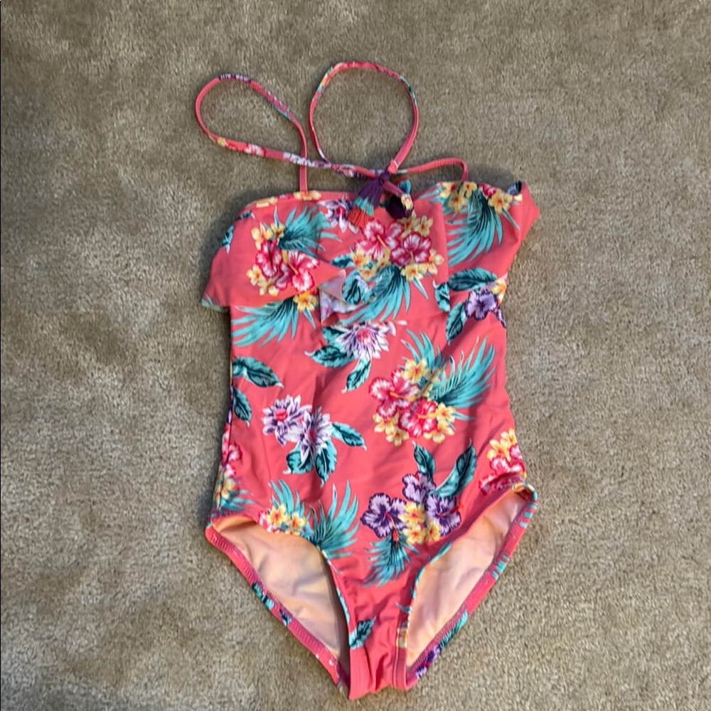 Floral Kids Swim One Piece